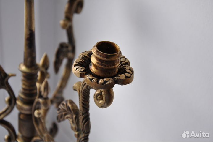 Подсвечник, канделябр бронзовый