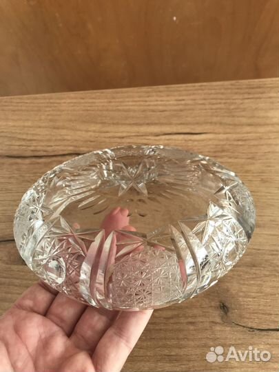Хрустальная пепельница чехия СССР новая