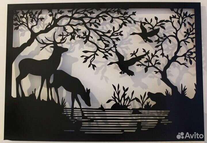 Интерьерное пано металлическое