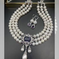 Ожерелье из натурального жемчуга