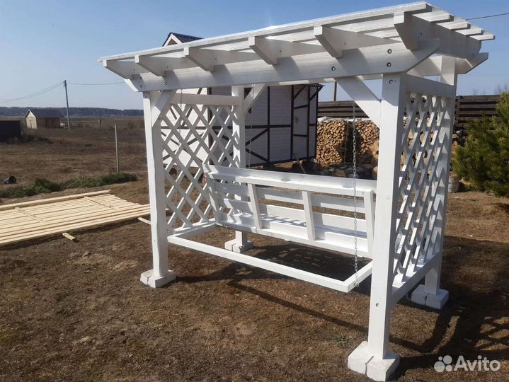 Качель деревянная