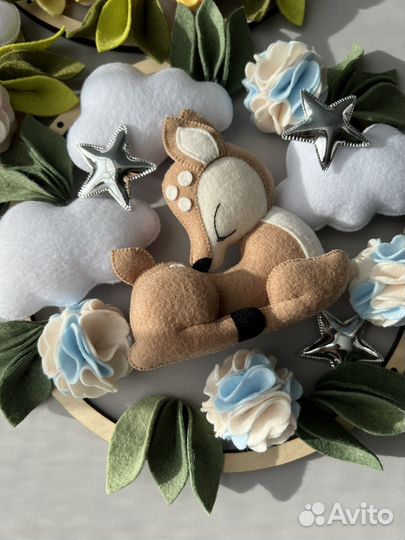 Мобиль для новорожденных из фетра