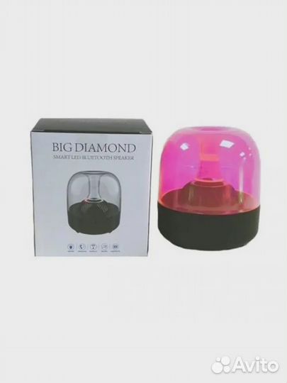 Портативная колонка Big Diamond с LED-подсветкой