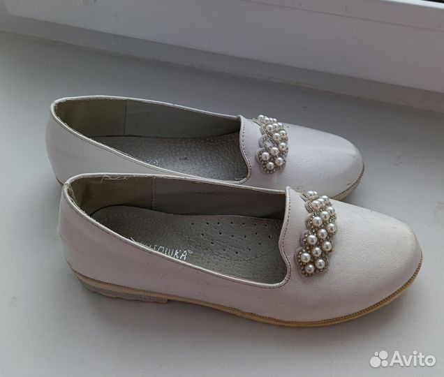 Туфли для девочки 30 размер белые