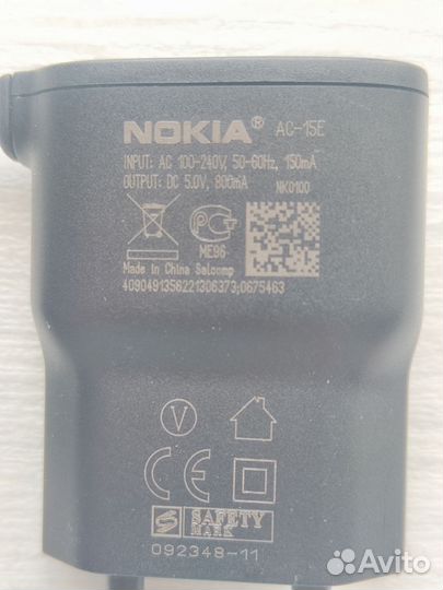 Зарядка для телефона Nokia