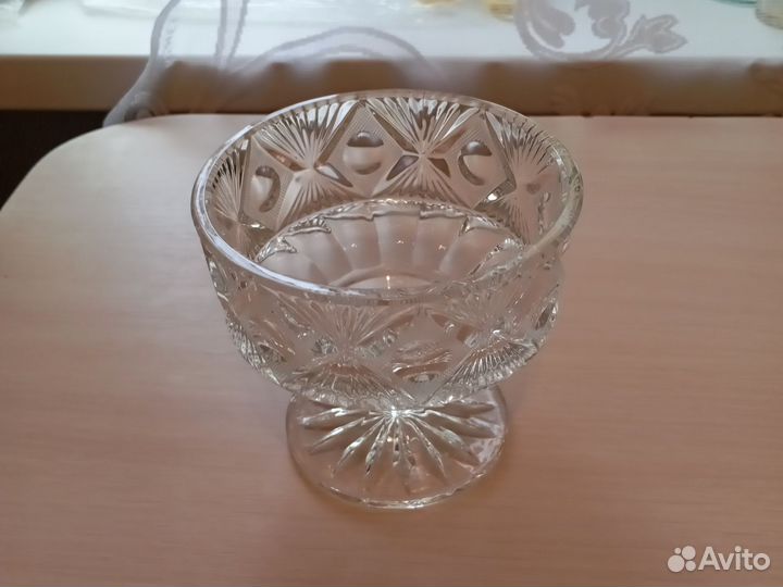 Хрустальная конфетница СССР, салатники хрусталь