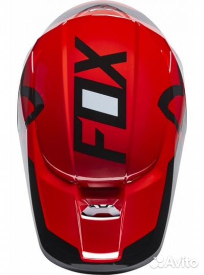 Мотошлем Fox V1 Lux Helmet, Черно-красный S