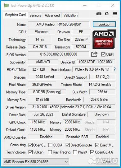 Игровой пк AMD Ryzen 5 2600X, RX 580 8GB, 16GB