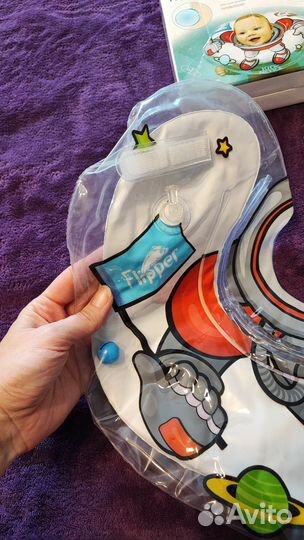 Круг надувной на шею для купания Roxy kids flipper