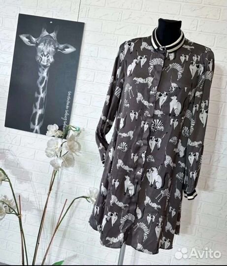 Платье рубашка zara