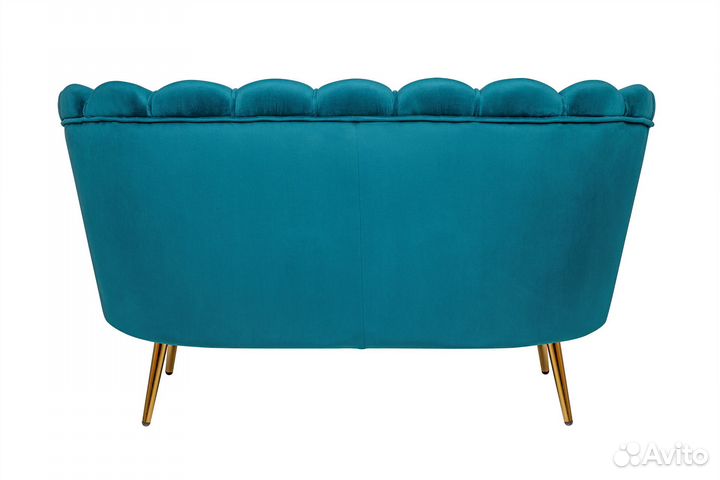 Сине-зеленый диван Pearl double marine velvet