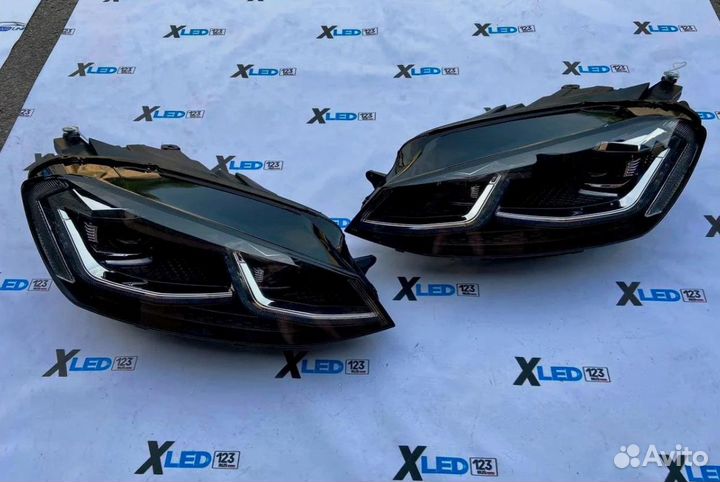 Тюнинг фары Volkswagen Golf 7 правая левая дорест