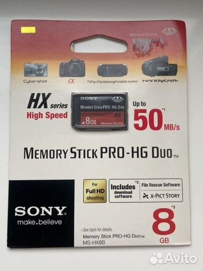 Memory stick PRO-HG Duo 8 gb Sony