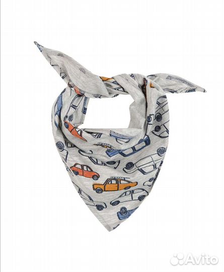 Шапочка и нагрудник набор на мальчика 6-12 мес