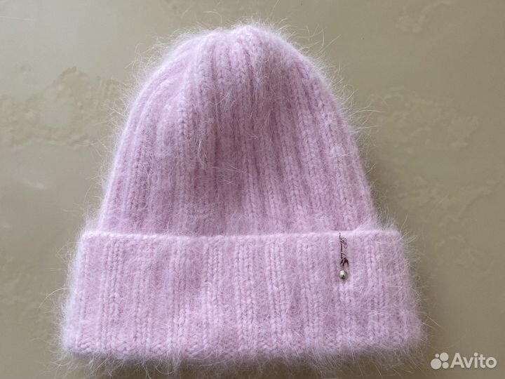 Шапка вязаная из пуха норки