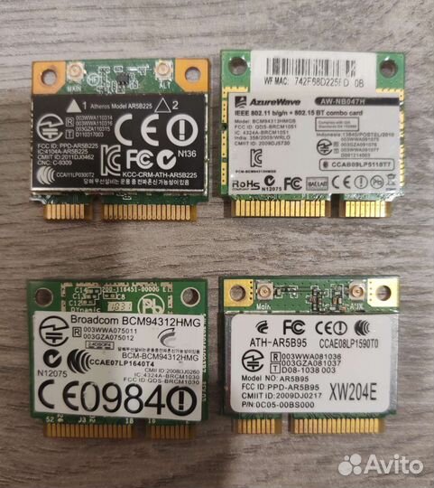 Wifi (сетевые карты) модули для ноутбуков