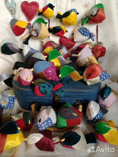 Птички из ткани сувенирные