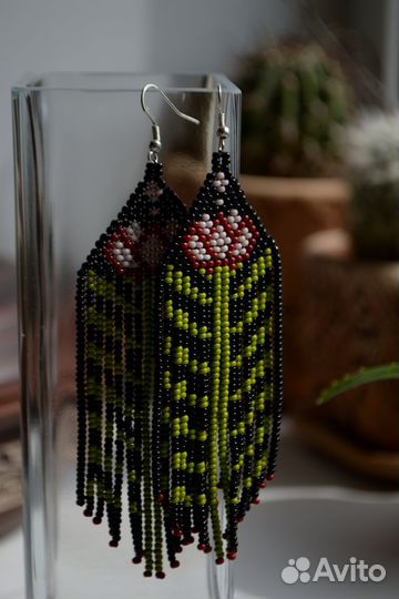 Серьги из бисера