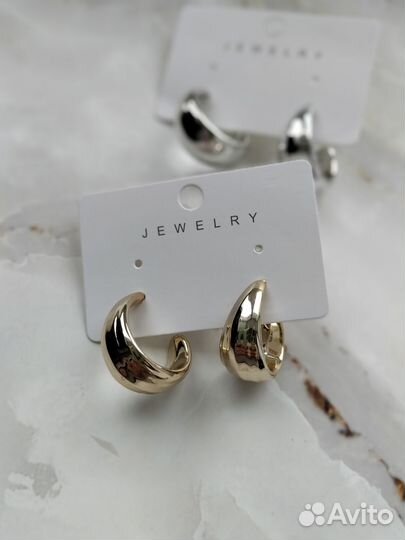 Серьги кольца в стиле Celine