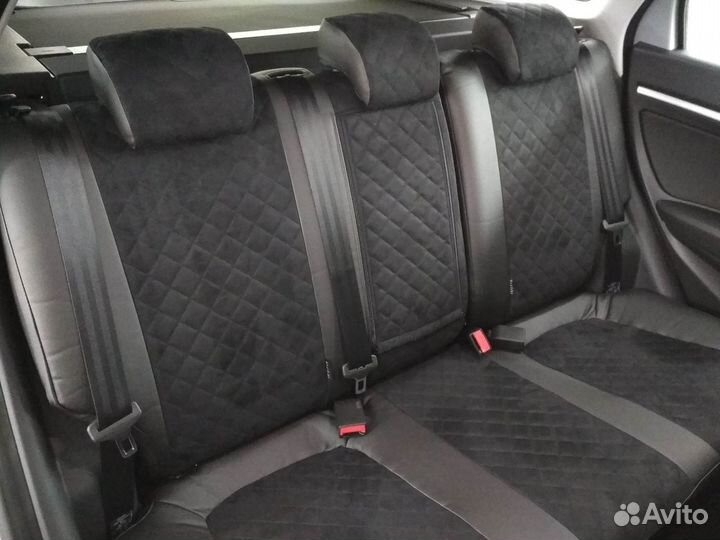 Чехлы Автопилот LADA Vesta Черные+альк черная+Ромб