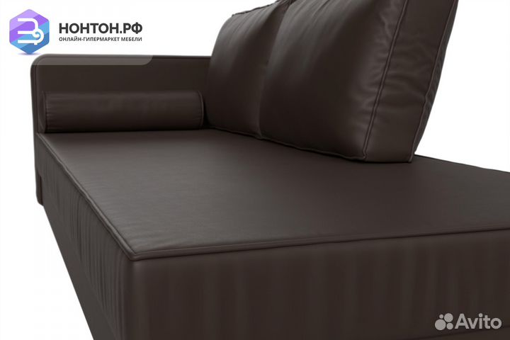 Кушетка Прайм экокожа коричневая