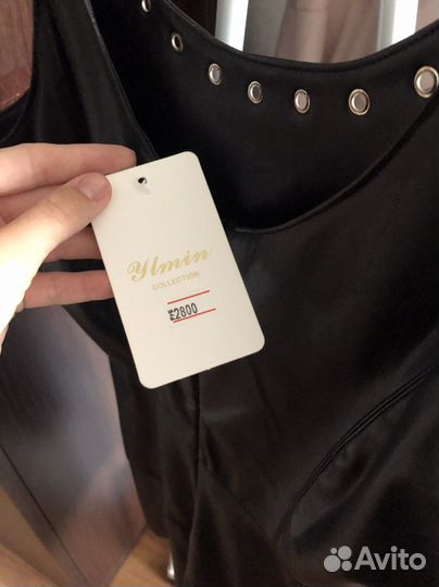 Платье из экокожи Mango