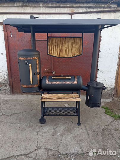 Мангал Смокер. Коптильня. 5 в 1