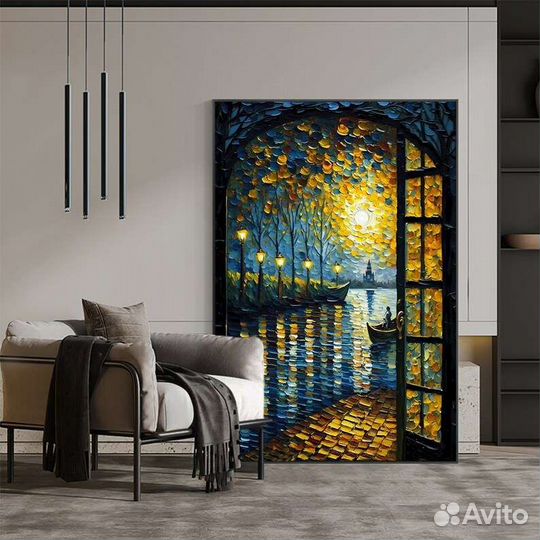 Картина маслом Пейзаж за окном