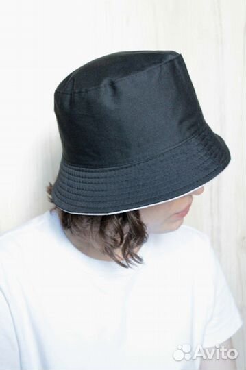 Панама двухсторонняя из вельвета с принтом тай-дай