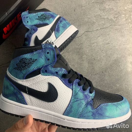 Кроссовки Air Jordan 1 Tie-Dye (36-45)