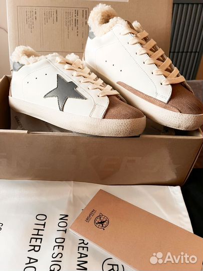 Кеды golden goose с мехом