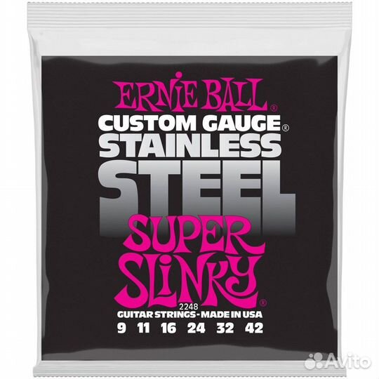 Ernie ball 2248 Stainless Steel Slinky Super 9-42
