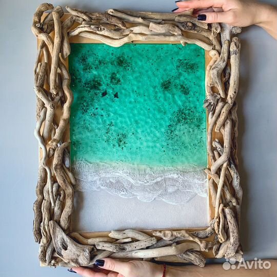 Картина море из эпоксидной смолы