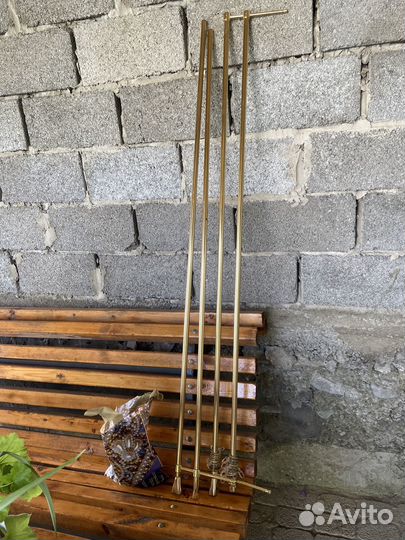 Гардина для штор металлическая золотая