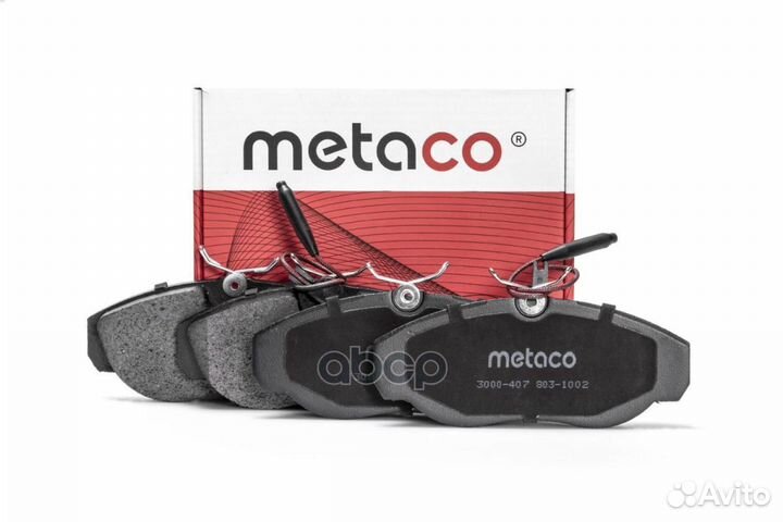 Колодки тормозные передние к-кт '3000-407 metaco