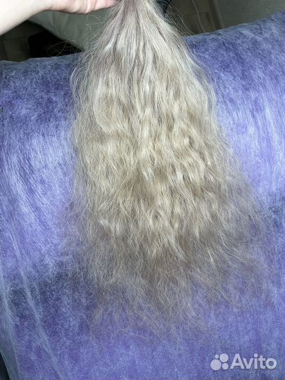 Волосы для наращивания натуральные 60 см бу