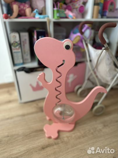 Дино- копилка розовая