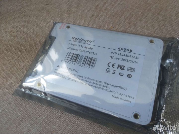 Новый SSD 480GB в упаковке