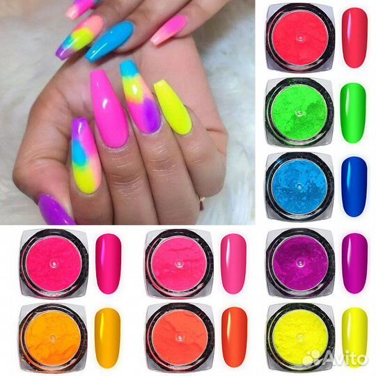 Пигмент пудра для дизайна ногтей