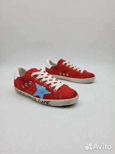 Женские кеды Golden Goose star натуральная замша