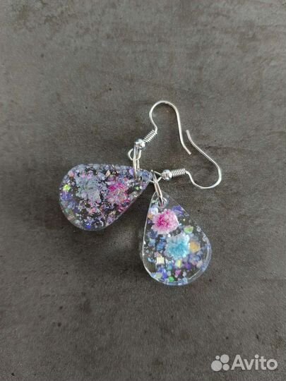 Серьги с цветами