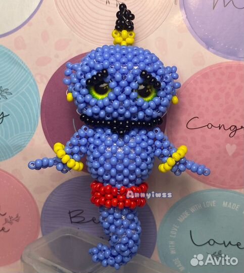 Джин амигуруми из бисера