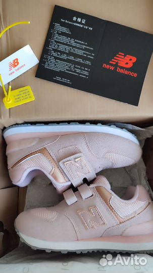 NEW balance pink 295 кроссовки детские 32