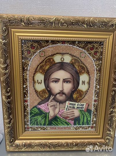 Иконы вышитые бисером в наборе, для благословения