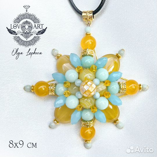 Кулон мандала ручн. работа 