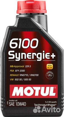 Масло моторное 10W40 6100 synergie 1L API sncf