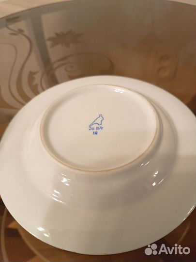 Витражная фарфоровая масленка, Дулëво, СССР