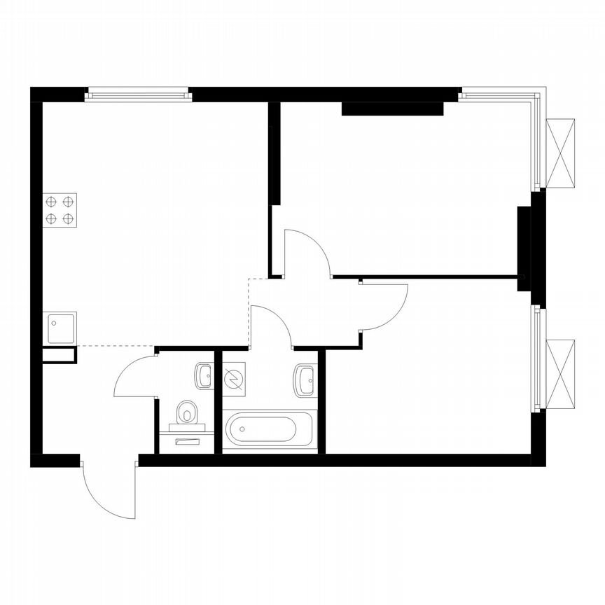 2-к. квартира, 50,1 м², 22/22 эт.