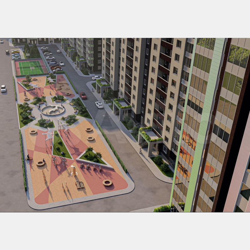 2-к. квартира, 56,2 м², 12/15 эт.