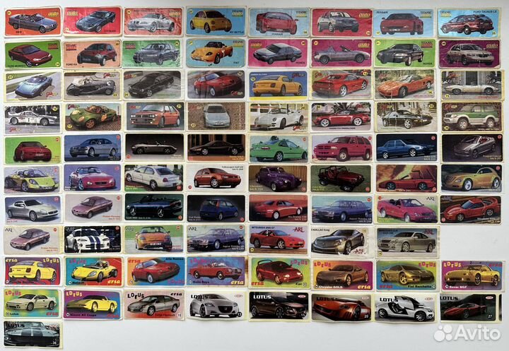 Наклейки с автомобилями Titanic, Gokma, Ari, Lotus